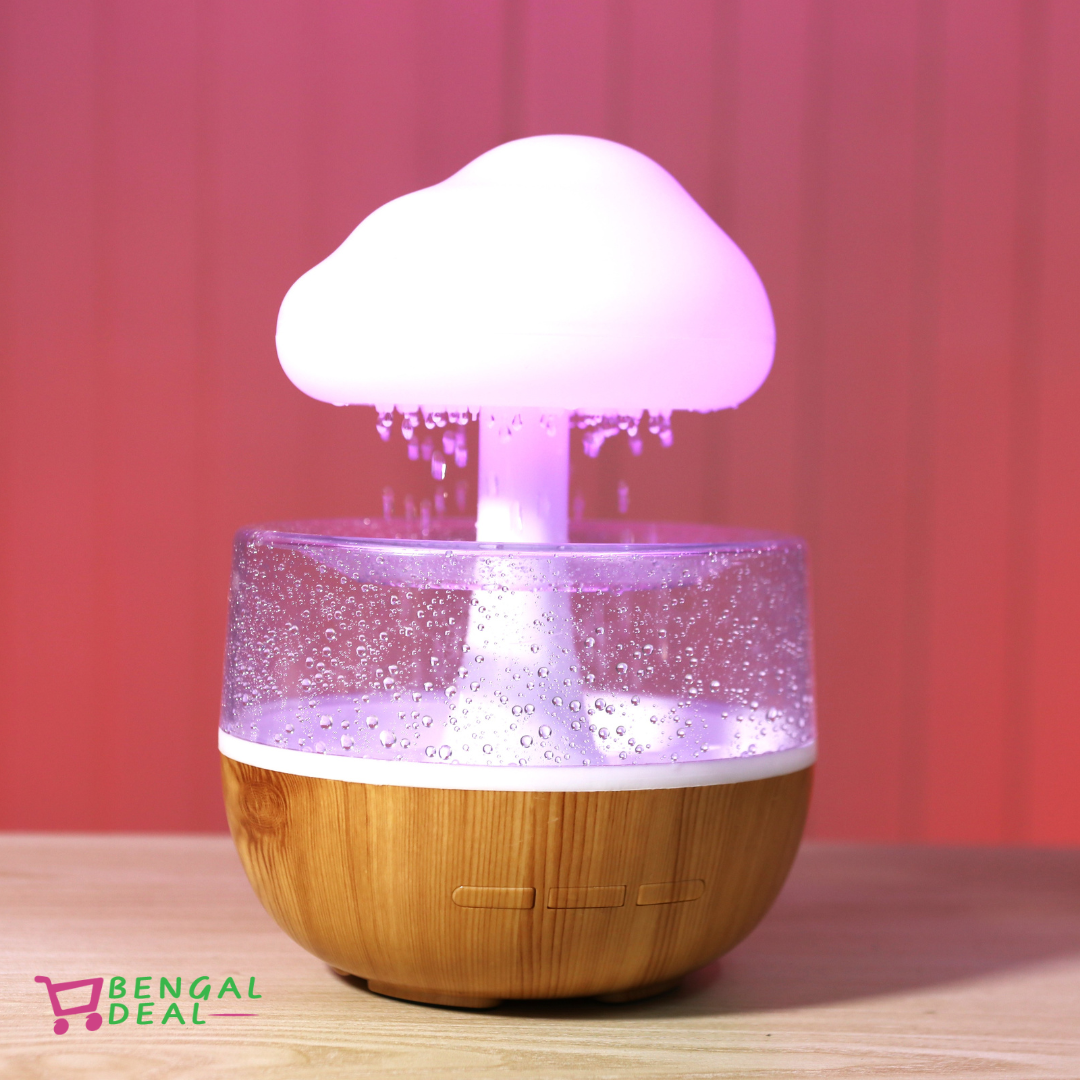 Rechargeable Rain Cloud Humidifier Mushroom Lamp